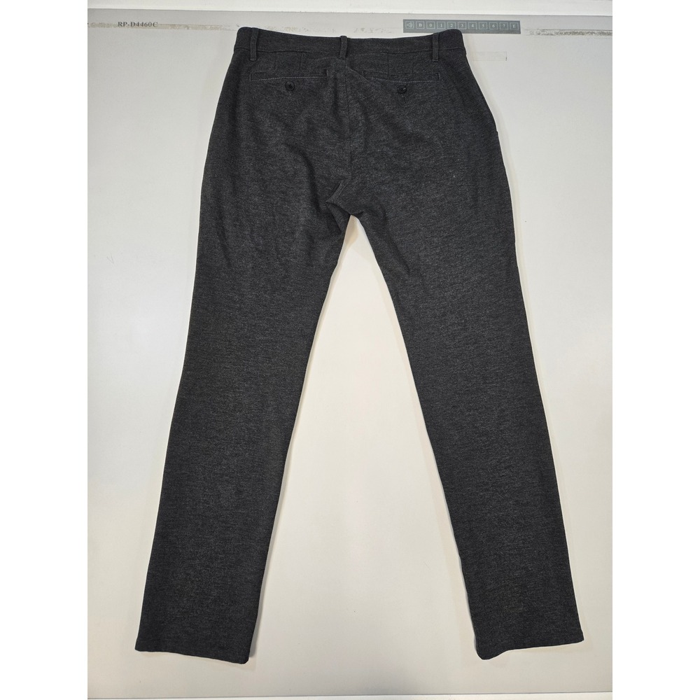 Paige Fraser Trousers Mens 34 Iced Black Heathered Knit Slim Fit Pants M817374 - Picture 2 of 10